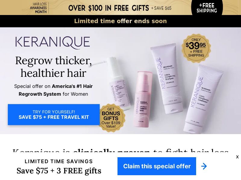 Keranique Hair Regrowth - (Proof Needed)