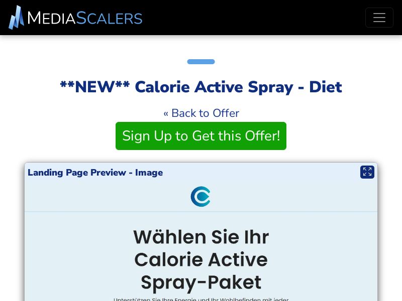 Calorie Active Spray - Diet {+Quiz, DTC} [CH]