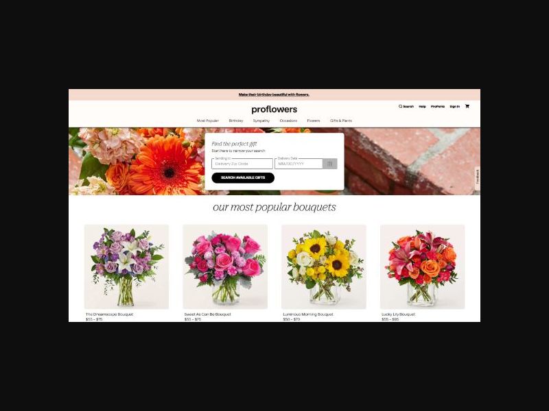 Proflowers - Flower Delivery - RevShare (US)