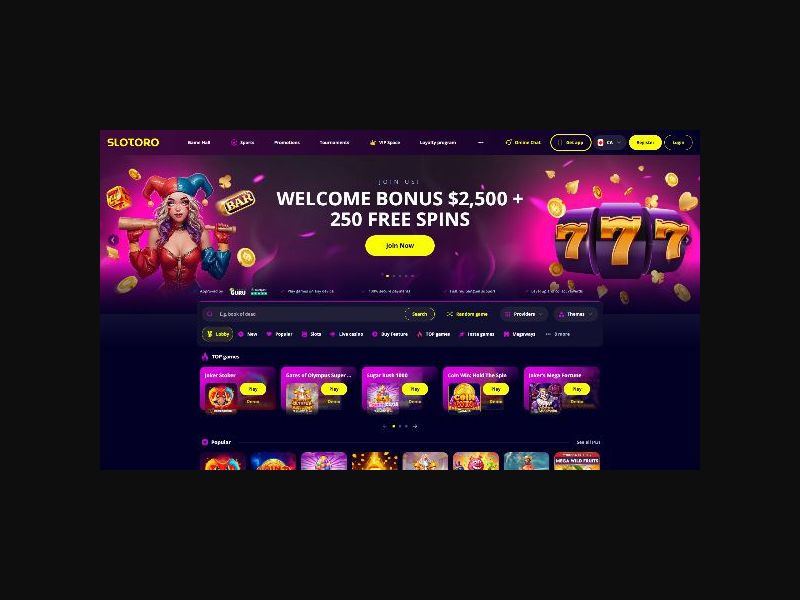 Slotoro - Online Casino - FTD (CA)
