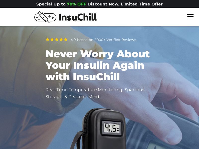 ! NEW OFFER - InsuChill Instant Insulin Reader- DTC [US] (Social,Banner,Native,Push,SEO,Search,Brand Bidding) - CPA