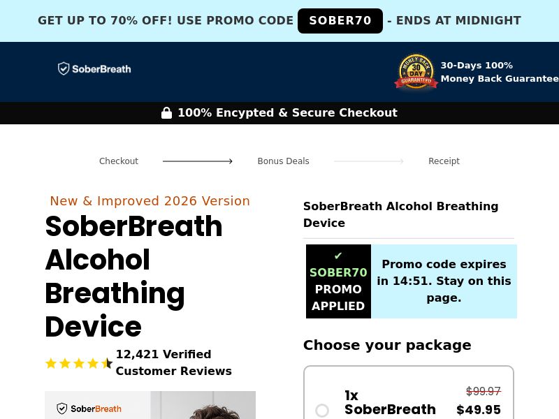 ! NEW OFFER - SoberBreath Alcohol Breathing Device - DTC [US,UK] (Social,Banner,Native,Push,SEO,Search,Brand Bidding) - CPA