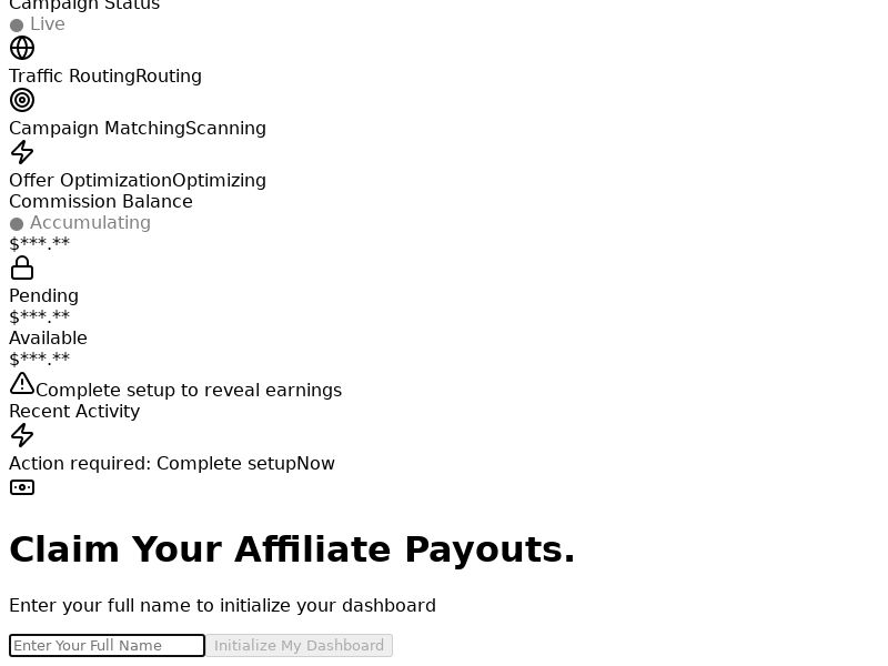 ***TEMPORARY PAUSE*** - Affiliate Dashboard - CTC $67 - CPA - [US]