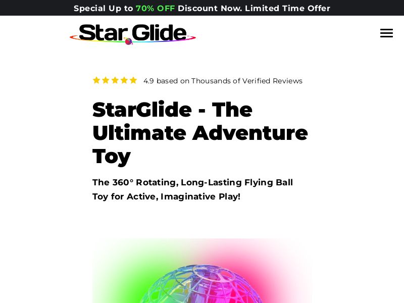 ! NEW OFFER - StarGlide Fly Ball - Product Page [MULTI-GEO] (Social,Banner,Native,Push,SEO,Search,Brand Bidding) - CPA 