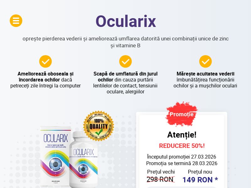 Ocularix 149 ron - capsules for improving and protecting eyesight HOLD