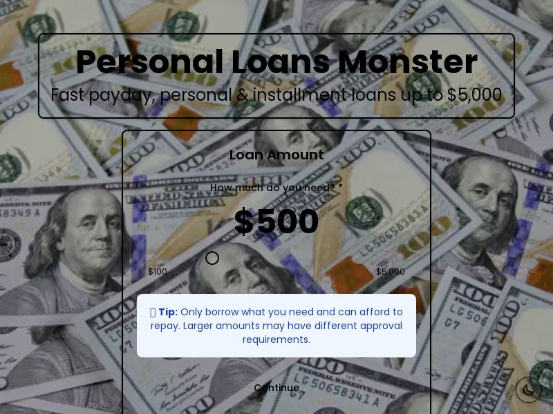 Personal Loans Monster - RevShare | US