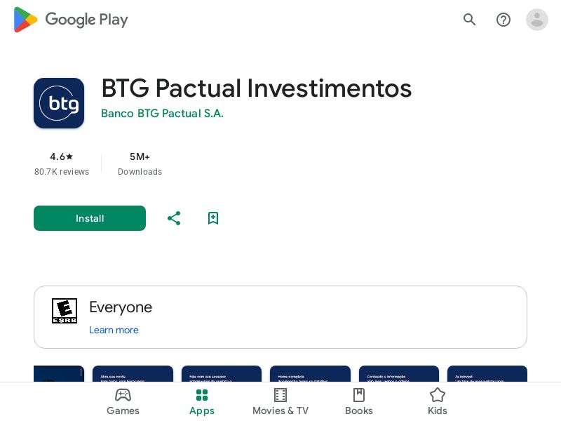 BTG Pactual Investimentos MOBILE APPLICATION OFFER