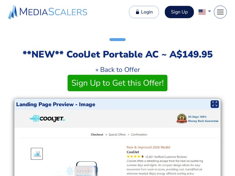 CoolJet Portable AC ~ A$149.95 {+DTC} (Event Tracking) [AU]