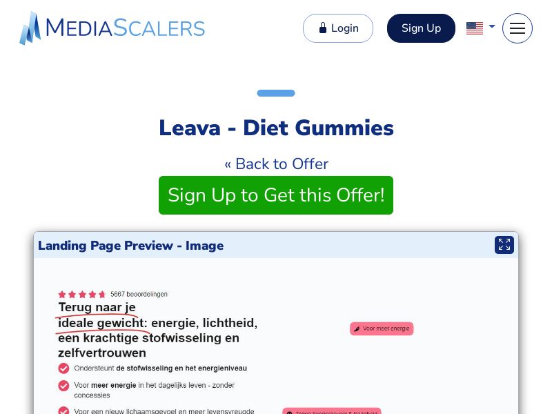Leava - Diet Gummies {+DTC, Quiz, Alt-Landers} (Event Tracking) [NL]