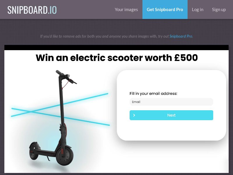 YouSweeps - Win an E-Scooter UK - SOI