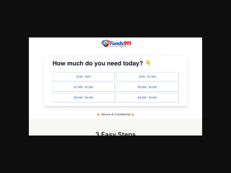 GetFunds911 - Loans up to $5k - RevShare (US)