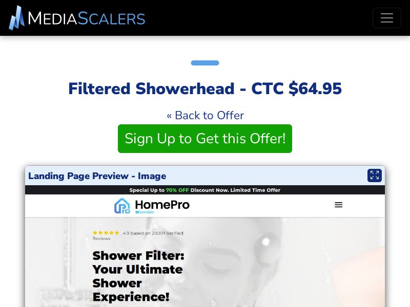 Filtered Showerhead - CTC $64.95 {+DTC, Alt-Landers} (Event Tracking) [US]