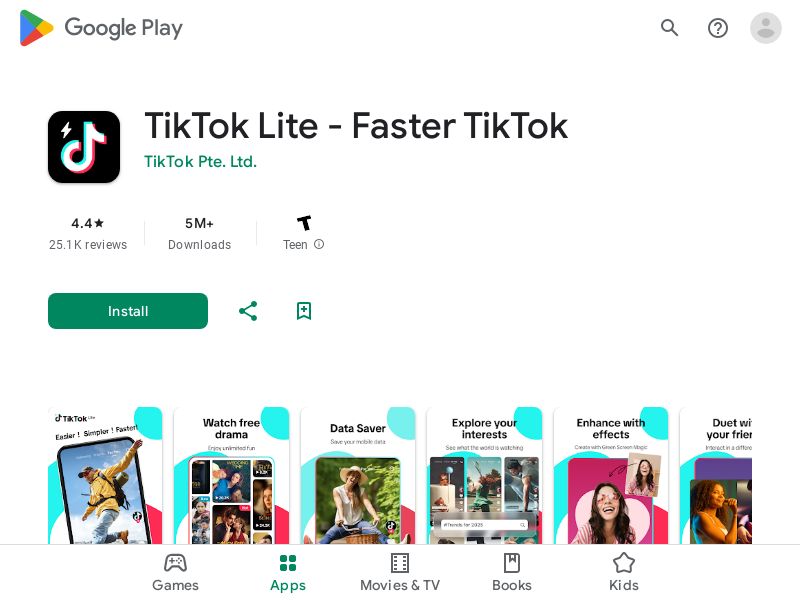 Tiktok Lite Android Mobile CPI - Brazil
