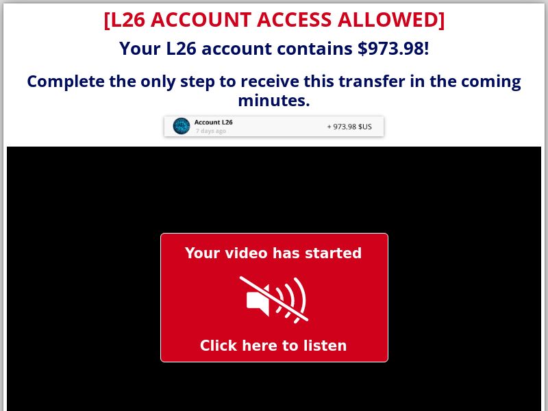 L26 Account - CPA - $8.65 CTC - [US/UK/AU/NZ/CA]