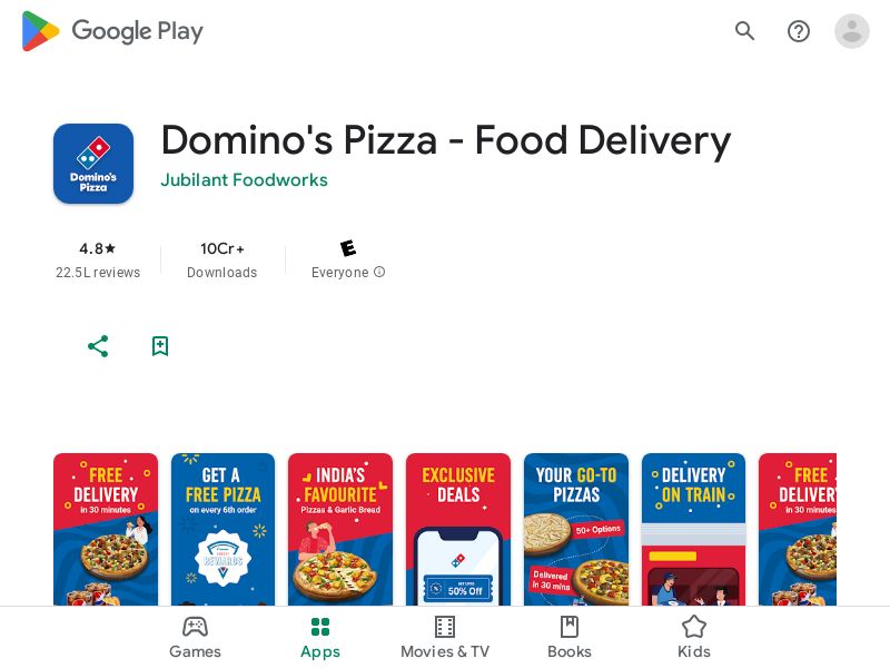 Dominos - Android - IN (CPA - New Order)