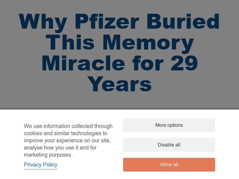Myco-Max Memory "Pfizer Buried This" - CPA | US, CA