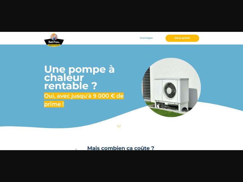 [WEB+MOB] Bati-Pros – A cost-effective heat pump? /BE(FR) SOI [Approval Required]