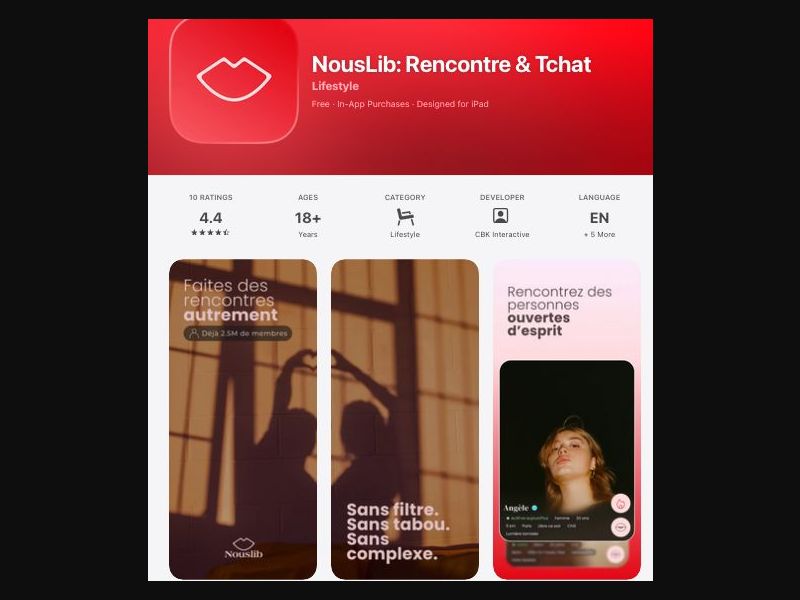 34617 - FR - [MOB] - NousLib Dating iOS ( DIRECT) - CPS