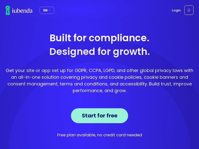 [WEB+MOB] Iubenda /International [11 Geos] - Revshare up to 38.4%