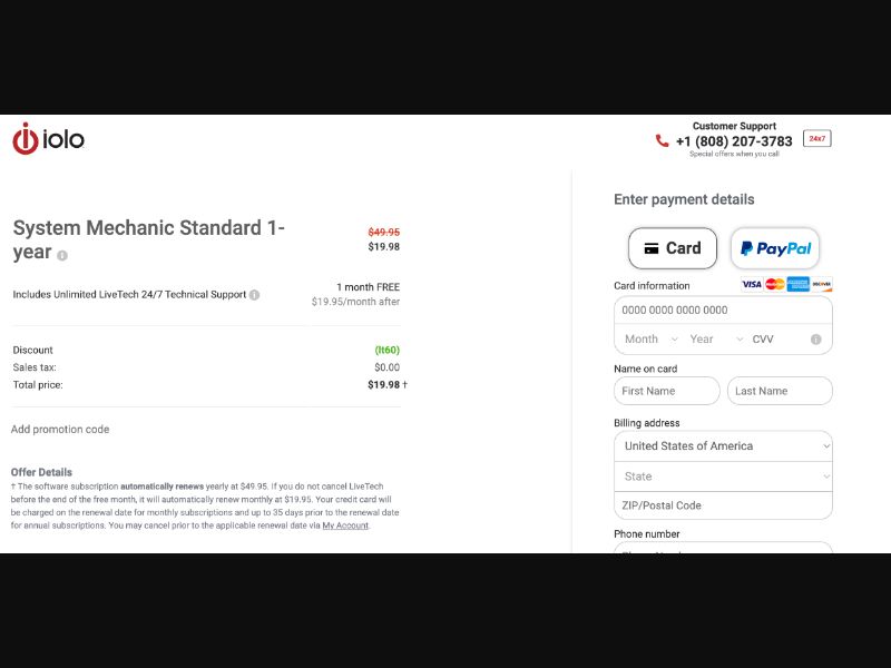 [WEB] iOLO - System Mechanic - DTC /US/CA/UK/AU/NZ CPS [Approval Only]