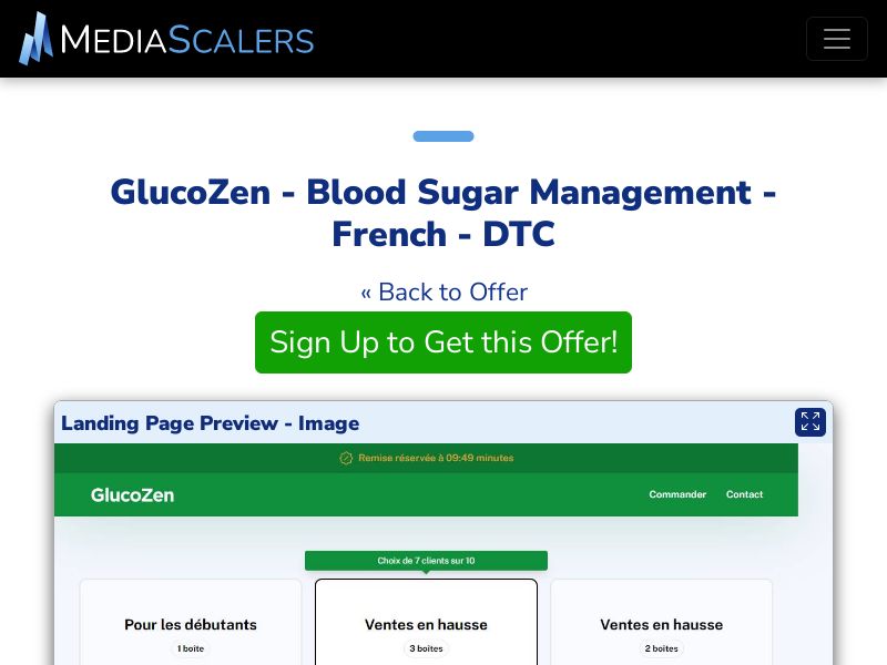 GlucoZen - Blood Sugar Management - French - DTC (Event Tracking) [CH]