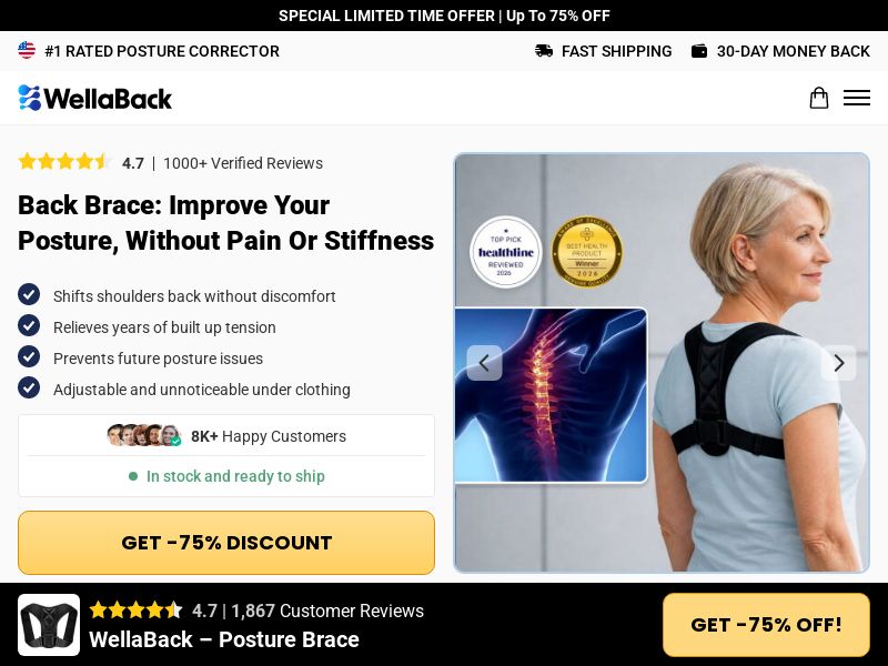 Posture Corrector - WellaBack - CTC