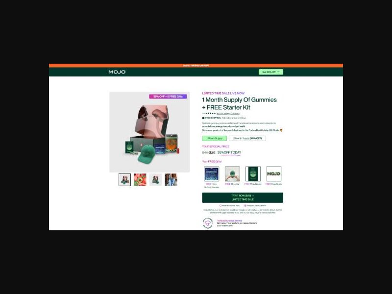Mojo - Free Starter Kit and Monthy Supply of Gummies - CPS (US)