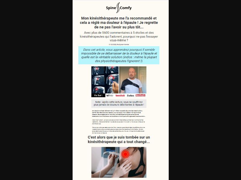 [WEB+MOB] SpineComfy - Shoulder Compression Brace €39,90 CTC /FR CC Submit [EMAIL ONLY]