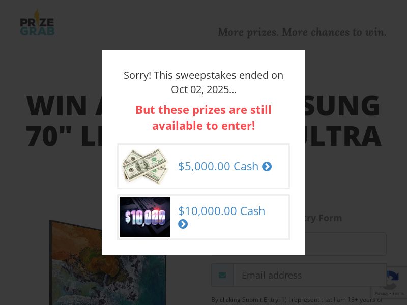 PrizeGrab - Samsung SmartTV 700$ - CPL DOI - US