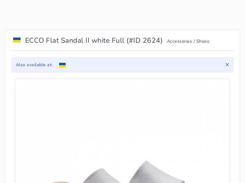 ECCO Flat Sandal II white Full