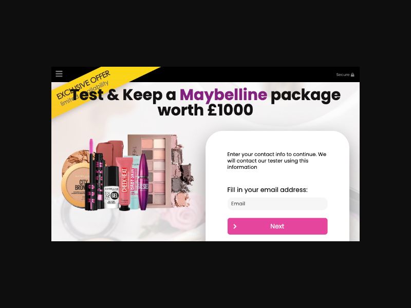 FORYOUPROMO - Test & Keep a Maybelline package worth £1000 - SOI (UK)