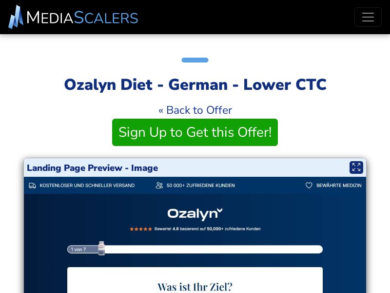 Ozalyn Diet - German - Lower CTC (Event Tracking) [CH]
