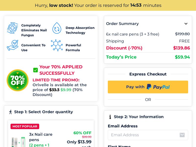 Orivelle Fungus Pen SS - US/UK/AU/CA/IE/NZ/DE/AT/CH