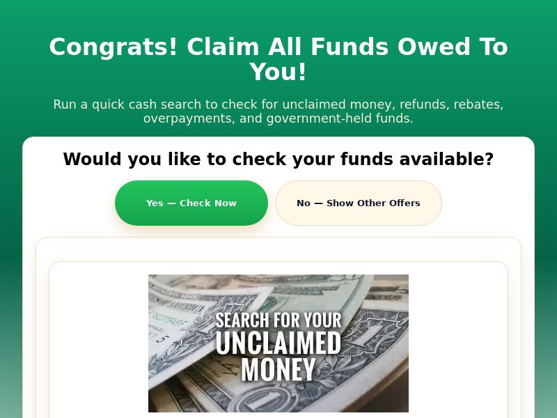 ClaimSavings Free Cash Search - US
