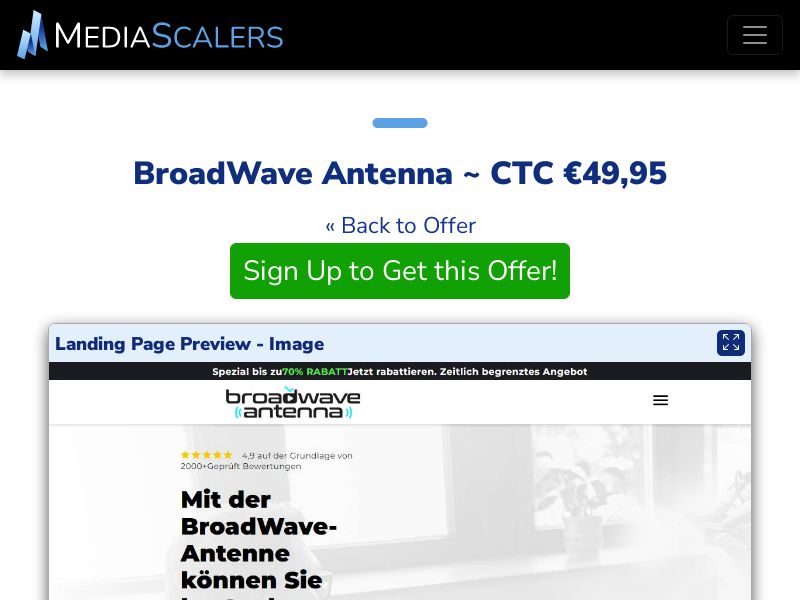 BroadWave Antenna ~ CTC €49,95 (Event Tracking) [DE, AT]