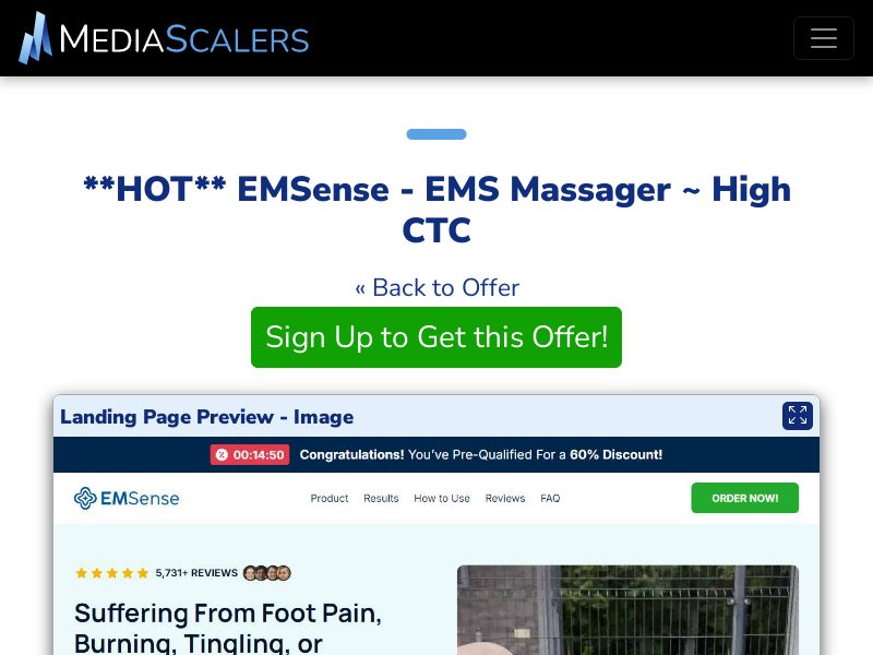 EMSense - EMS Massager ~ High CTC {+Advertorial, DTC, Multi-Lang, Alt-Landers} (Event Tracking) [US, DE, CA, AU, UK, FR, IL, +233 More]