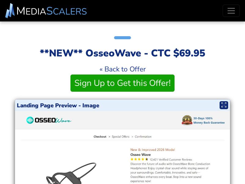 OsseoWave - CTC $69.95 {+DTC, Alt-Landers} (Event Tracking) [US]
