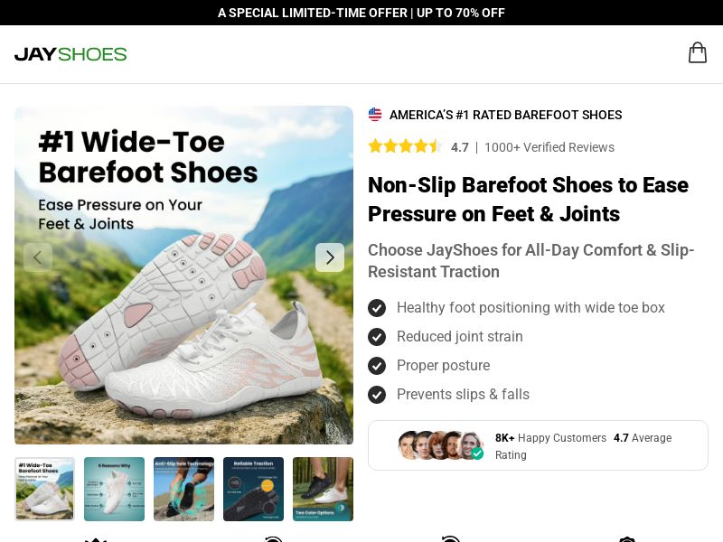 JayShoes Barefoot Shoes - DTC [INTL] (Social,Banner,Native,Push,SEO,Search,Brand Bidding) - CPA