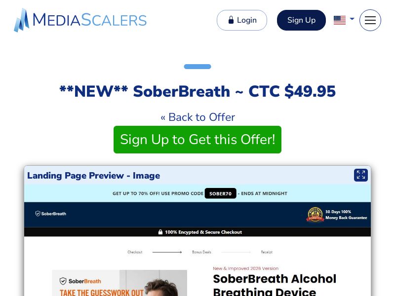 SoberBreath ~ CTC $49.95 (Event Tracking) [US]
