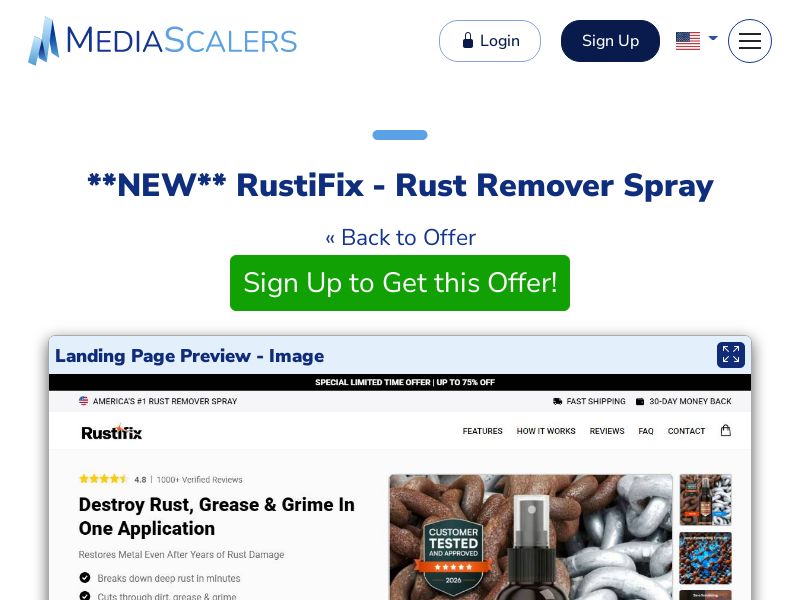 RustiFix - Rust Remover Spray (Event Tracking) [US, DE, CA, AU, UK, FR, IL, +229 More]