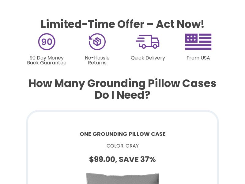 Sleep Connection Grounding Pillowcase SS - US