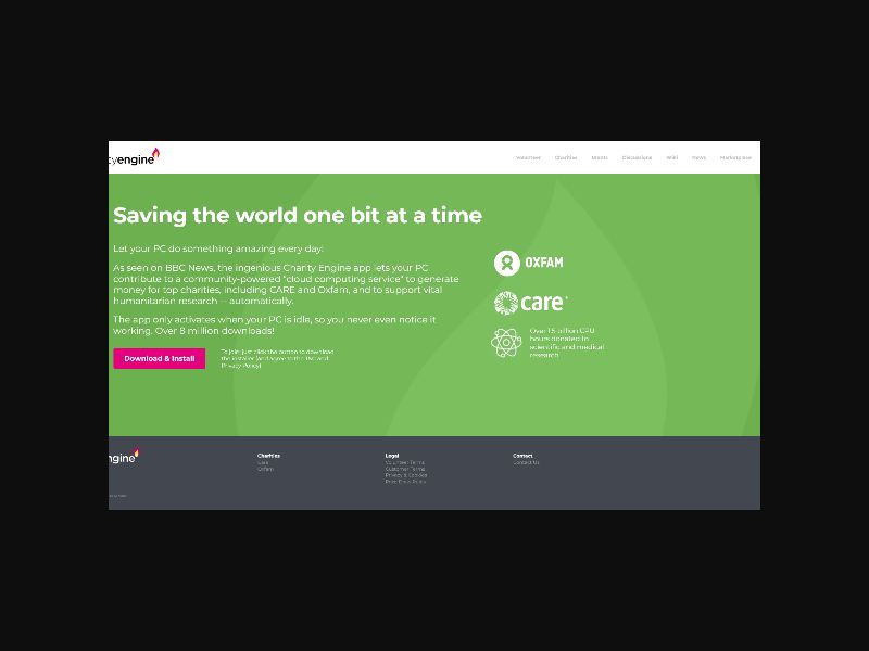 Charity Engine - Saving the world one bit at a time - Windows Only - CPI (US,UK,CA +more)