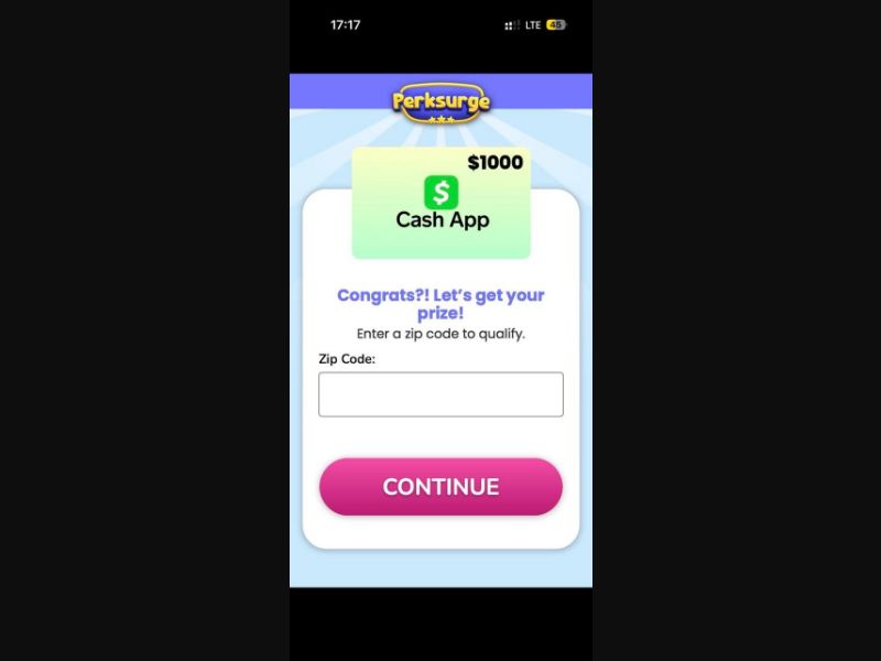 35540 - US - [MOB] - Win CashApp Gift Card - CPL SOI