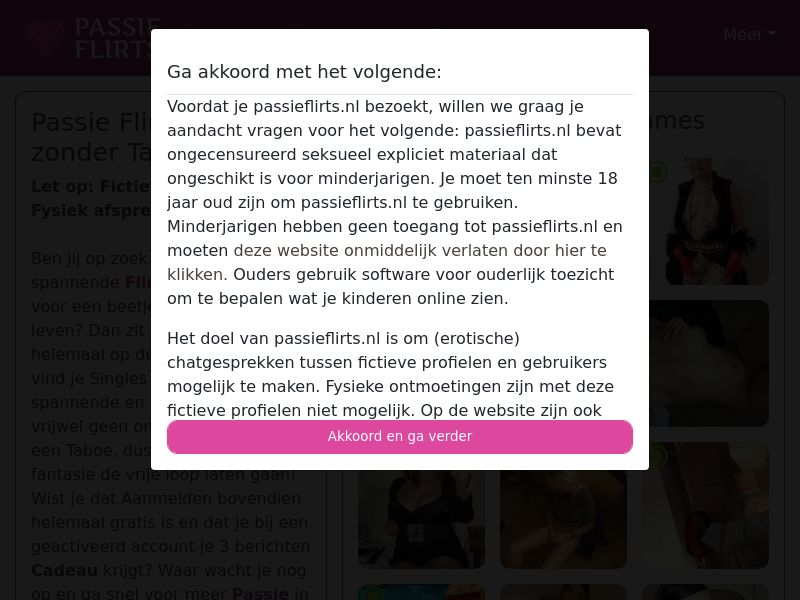 PassieFlirts - DOI - CPA - Mobile - BE, NL