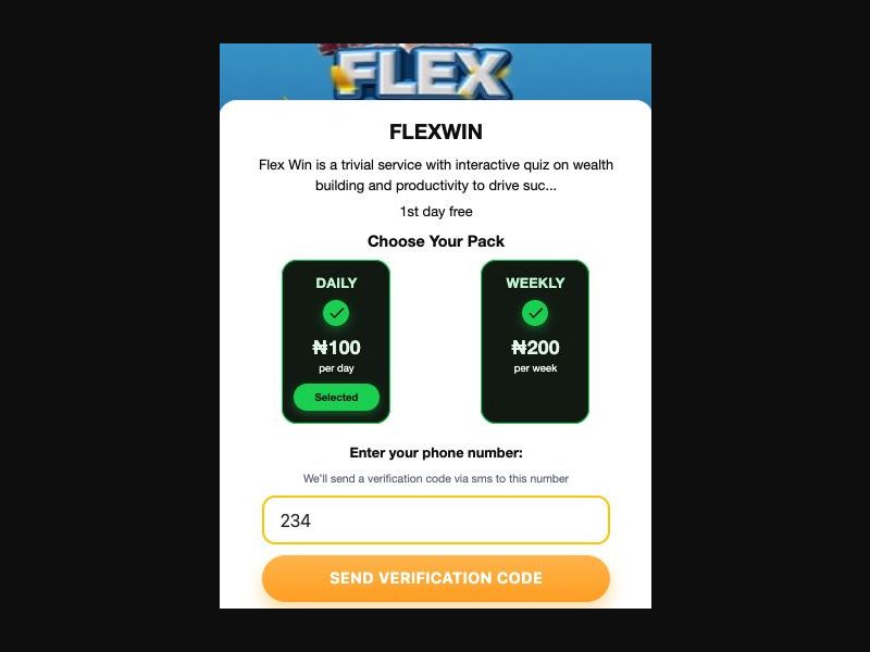38980 - NG - [MOB] - Flexwin (Evina) - MTN - 2 Click