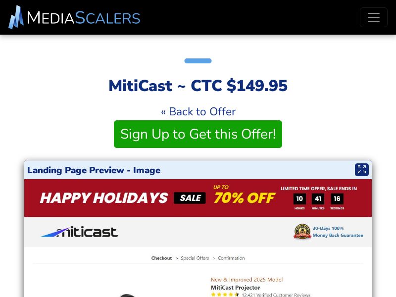 MitiCast ~ CTC $149.95 {+DTC, Alt-Landers} (Event Tracking) [US]