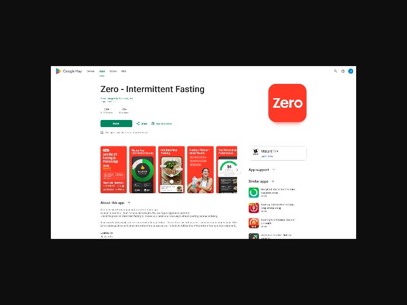 Zero Longevity - Fasting & Food Tracking App - CPA (US) {Mobile Only}