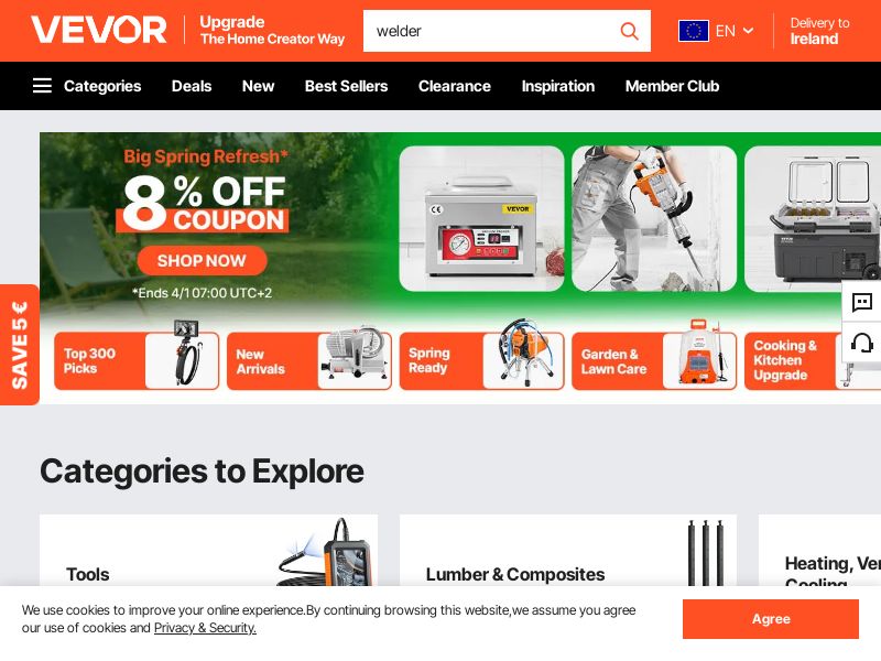 Vevor.com Ecommerce CPS - Multiple Geos