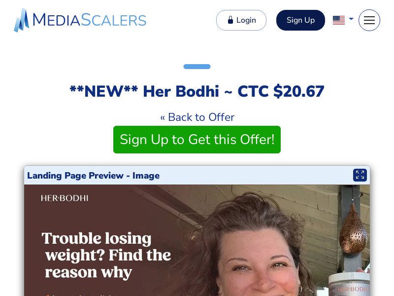 Her Bodhi ~ CTC $20.67 {+DTC, Quiz, Advertorial} (Event Tracking) [US]