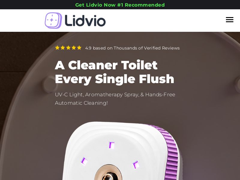Lidvio UV-C Light Aroma Mist - Product Page [US,UK,AU] (Social,Banner,Native,Push,SEO,Search,Brand Bidding) - CPA